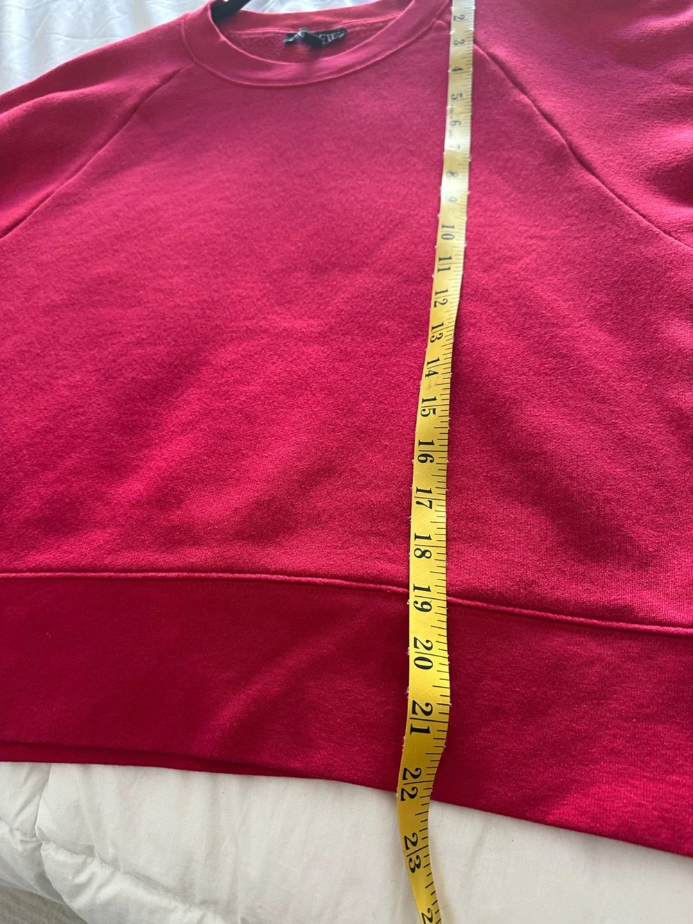 J. Crew Fuchsia Short Sleeve Crewneck Sweatshirt, size large